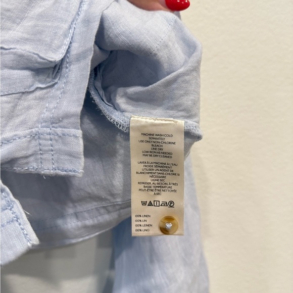 Pilcro 100% Linen Long Sleeve Button-Up Top - Picture 3 of 4